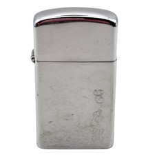 Vintage 1964 Zippo Slim Chrome E S H Monogram Lighter picture