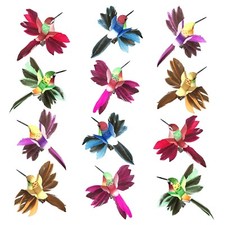 Hummingbird Clip On Christmas Ornaments - Flying - Assorted Colors #3627 picture
