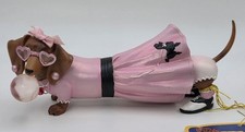 Westland Hot Diggity Dachshund Pretty in Pink Poodle Skirt 50s Weiner Dog 16585 picture