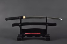 O-Ren Ishii Shirasaya Black Wakizashi - 1095 High Carbon Steel Hand Forged picture