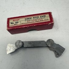 Vintage L. S. Starrett No. 40 Screw Pitch Gage Machinist Tool USA picture