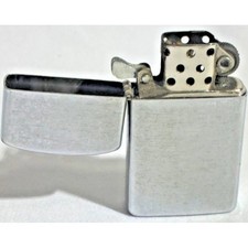 Vintage Summit Flip Top Pocket Lighter Brushed Chrome Made in Japan Windproof picture