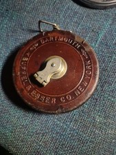 Vintage K & E Dartmouth Leather Cloth Tape Measure 50 feet Lufkin Cloth picture