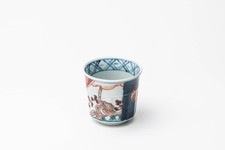 Arita Ware Old Imari Faceted Sake Cup Mentori Miyake Kiln Japan picture