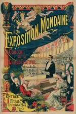🎭 Exposition Mondaine Poster - Vintage Paris 1890s 🎨 - 24x36” - 200gsm picture