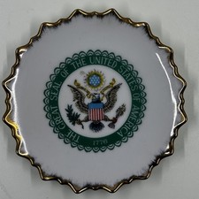 VINTAGE US SEAL GREAT SEAL OF THE UNITED STATES OF AMERICA 1776 TRAY PLATE DISH picture