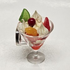 Vintage Epoxy Resin Cocktail Parfait Glass Drink Dessert Fruit Magnet picture