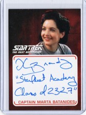 Star Trek TNG Archives & Inscriptions Auto A35 J. C. Brandy Capt Marta Batanides picture