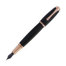 Monteverde Super Mega Fountain Pen in Carbon Fiber w/ Rosegold Trim -Fine Poiint picture