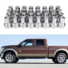 32 Pcs M14X1.5 One-Piece Design Chrome Lug Nuts for 2017-2025 Ford F250 F350 Sup picture