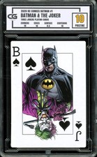 2020 DC Comics Batman Three Jokers Playing Card Joker & Batman ~ CG 10 PRISTINE picture