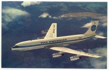 Pan American 707 Airlines Boeing Jet Liner Plane Postcard Pan Am Airways picture