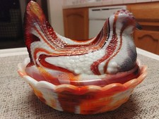 LG Wright Glass Hen On Nest Split Tail 5