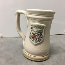 Scarborough Faire 10th Anniversary Stein Mug Tall White 1990 King Emblem Pottery picture