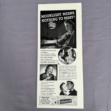 1941 Colgate Dental Cream Vtg Print  Ad Moonlight Mary Bad Breath Dating Romance picture