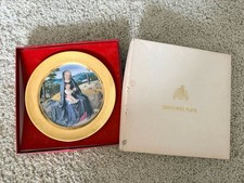 Vintage Pickard Christmas Plate 1978 Gold Rim Madonna Child Box  picture