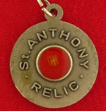 Vintage SAINT ANTHONY Relic Medal 3RD CLASS Religious Catholic Relic Cloth Medal picture