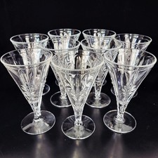 FOSTORIA~BAROQUE~SET OF 9~VINTAGE STEMMED CLEAR GLASS WATER GLASSES GOBLETS picture
