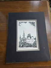 Vintage May 1975 Signed A. Dedlila Print  St. Louis Cathedral, New Orleans, La  picture