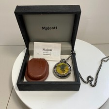 Majesti Vintage Pocket Watch Majestron Analog Quartz Eagle 50s Props Collectible picture
