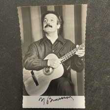 Vintage Postcard Song Georges Brassens Autograph Signature Dedication picture