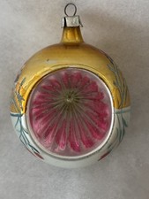 Vntg Polish Deep Indent Star Reflector Glass Ornament 3.25