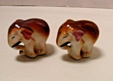 Vintage Elephant Salt And Pepper Shakers Occupied Japan picture