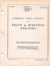 Pratt & Whitney Aircraft Engines 1944 Overhaul Tools Catalog Flight Manual -CD picture