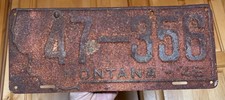 1946 MONTANA passenger car license plate AND Bracket  RUSTY PATINA picture