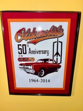 Oldsmobile 442 50th Anninversary Mechanic Motors Auto Garage Advertising Sign picture