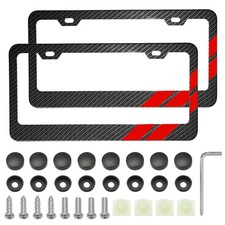 2PCS Aluminum License Plate Frame for Dodge Accessories, License Plate Cover ... picture