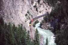 VIA 1414 FP-9 #1 CLOISTER TUNNEL BC (VIA RAIL) ORIGINAL SLIDE 07-24-82 T21-12 picture