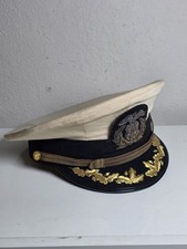 Vintage US MERCHANT MARINE Officers Hat Cap CHIEF NAMED picture