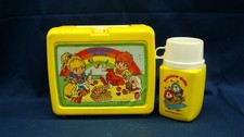 Vintage 1983 Thermos Yellow Rainbow Brite Plastic Lunchbox & Thermos Set picture