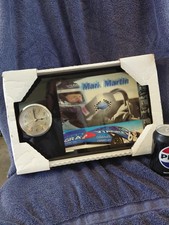 Viagra Mark Martin Racing NASCAR Themed Framed Advertising Desk Clock 2000 picture