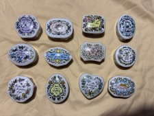 Set of 12 Franklin Mint Songs of Love Fine Porcelain Music Boxes 1983 Working picture