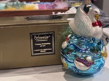 🔥RARE Kurt Adler 7 Swans Swimming Ornament Polonaise 12 Days Christmas AP 1167 picture