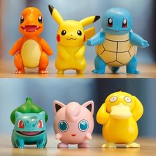 Pokemon Anime Figures Pikachu Charmander Squirtle Psyduck Bulbasaur Jigglypuff T picture