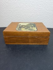 vintage wooden box decorated famous Art A woman and her Maid in a Courtyard  picture