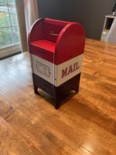Vintage Metal Tin Mailbox Coin Bank Citizens National Bank of Chicago Illinois picture