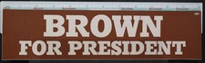 Free Shipping - Original 1976 Jerry Brown Bumper Sticker US Politics Election picture