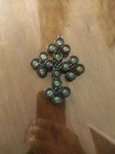 Handmade Braided Leather Coptic Cross Necklace with Beads – Orthodox Christian  picture