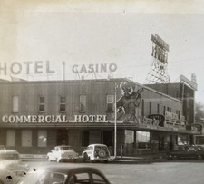 Casino Elko Nevada Commercial Hotel & Casino Cowboy Neon Sign Vintage Photo picture