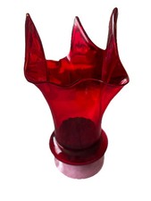 vintage ruby red glass vase picture