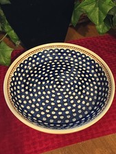 Boleslaweic Polish Pottery Pie Plate Baking Dish Vintage Excellent - 9.5