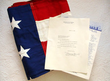 Vintage 1969 American Flag Flown Over Capitol 5x8 George Stewart William Dawson picture