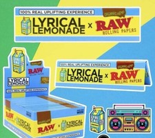 🤤 3 X RAW LYRICAL LEMONADE KING SIZE WIDE ORGANIC HEMP ROLLING PAPERS 🔥 NEW 🔥 picture