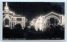 RPPC SEATTLE, WA Washington ~ A.Y.P. EXPOSITION at NIGHT ~1909 Oakes Postcard picture