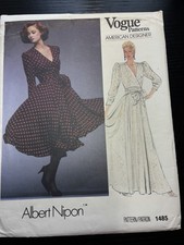Vogue Patterns Albert Nipon V1485 Misses Dress In Two Lengths Size 12 picture