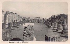 RPPC Pompeii Roman Empire Ruins Temple of Giove Basilica Photo Vtg Postcard C15 picture